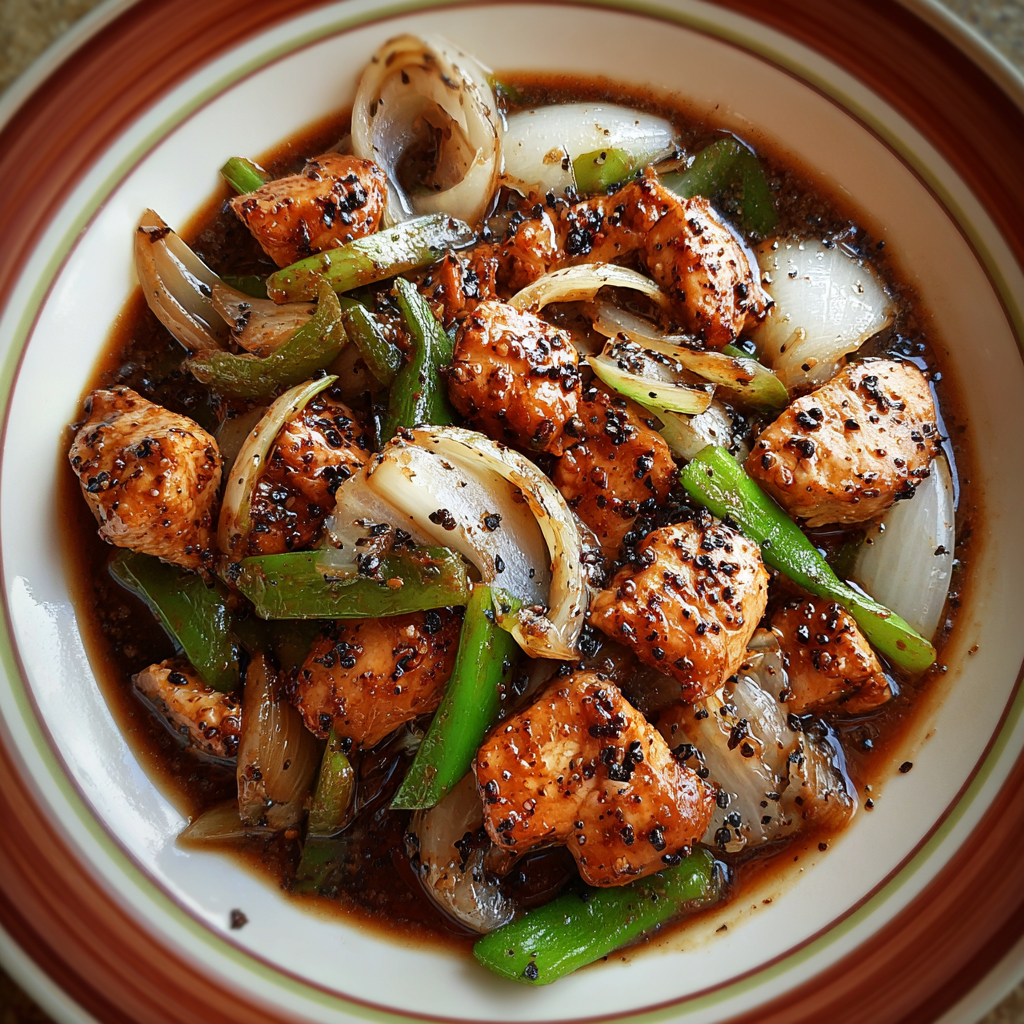 Black pepper chicken stir-fry