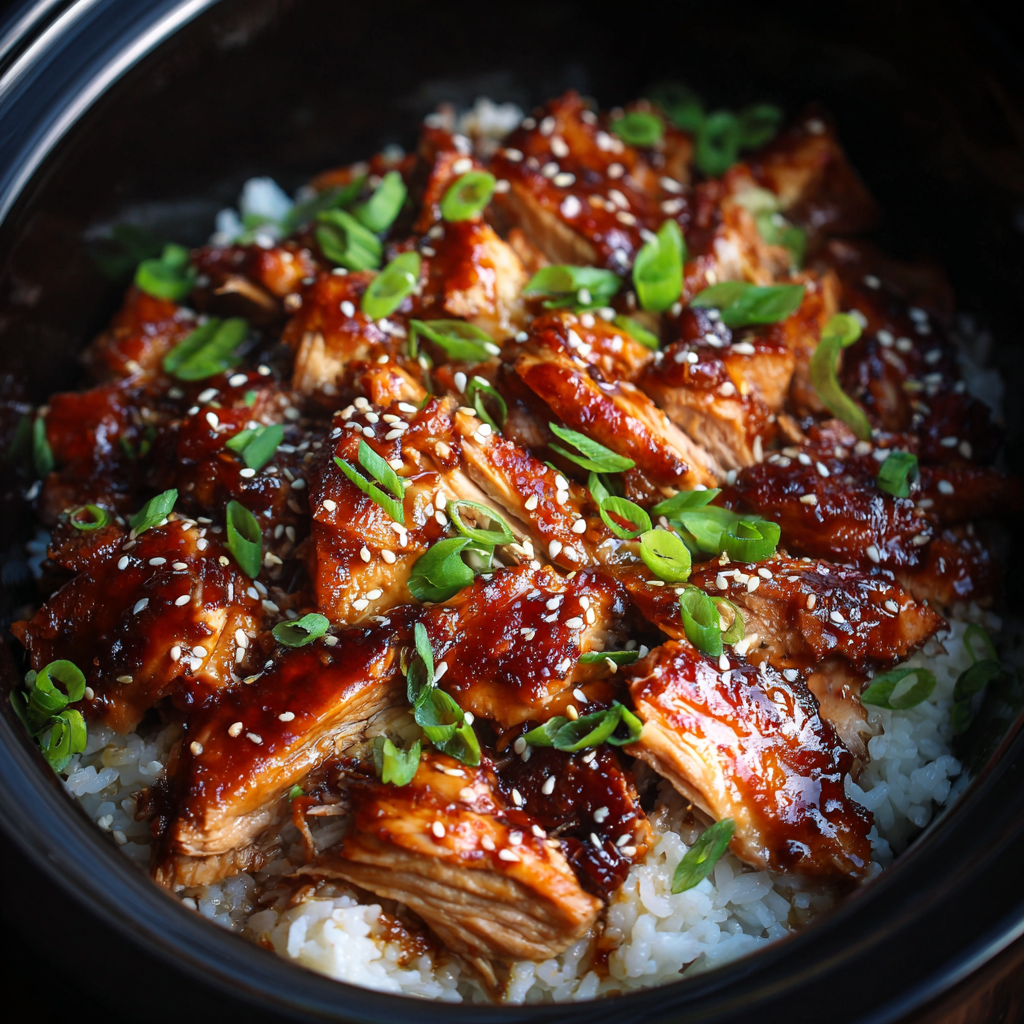 Sweet teriyaki crockpot chicken